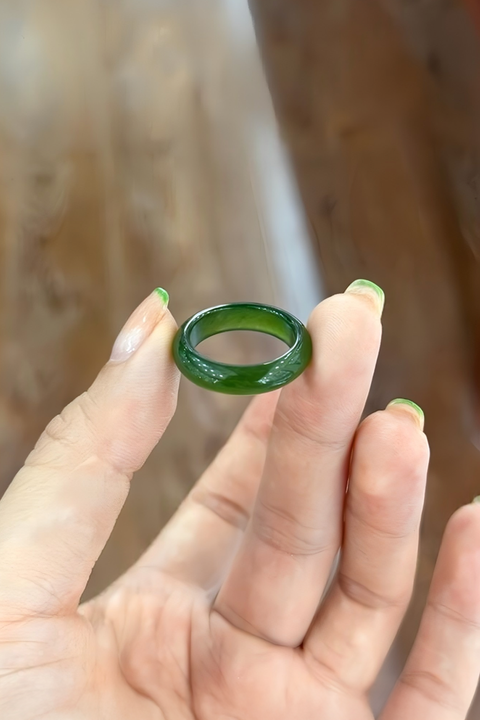 Premium Natural Hetian Jade Ring