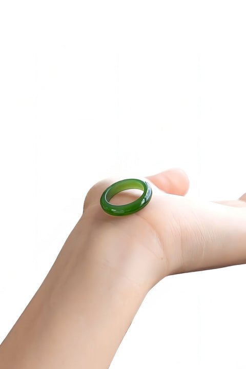 Premium Natural Hetian Jade Ring