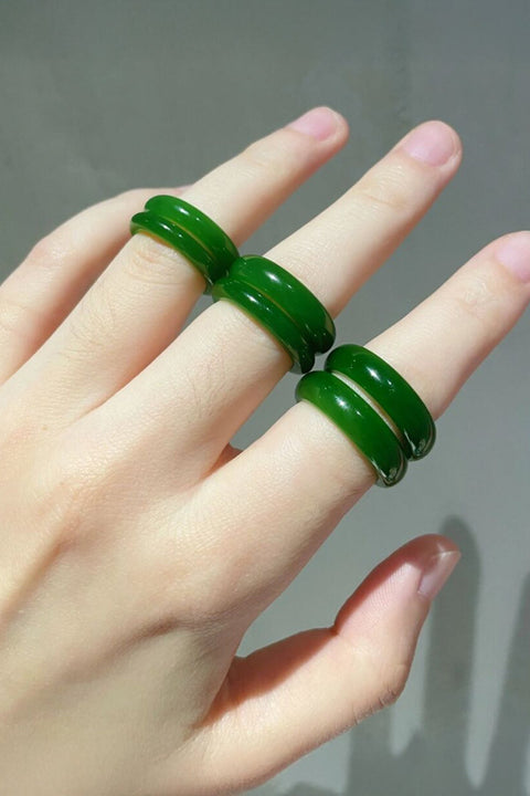 Premium Natural Hetian Jade Ring