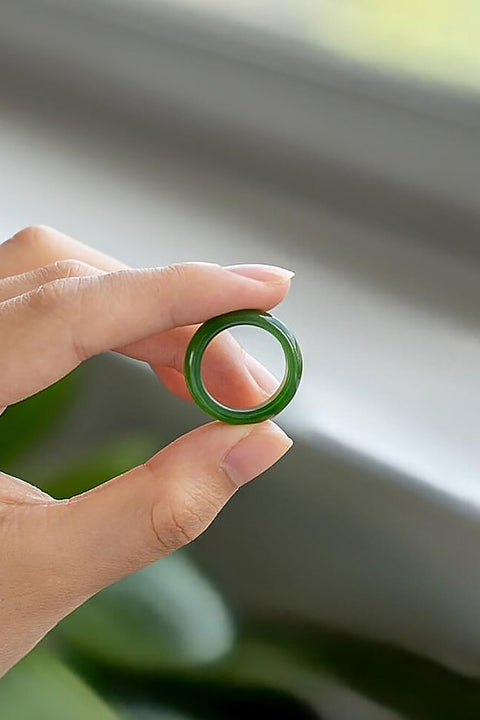 Premium Natural Hetian Jade Ring