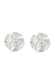 Hammered Disc Post Earrings - SF