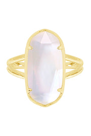 Mother Of Pearl Quartz Casey Ring - GF