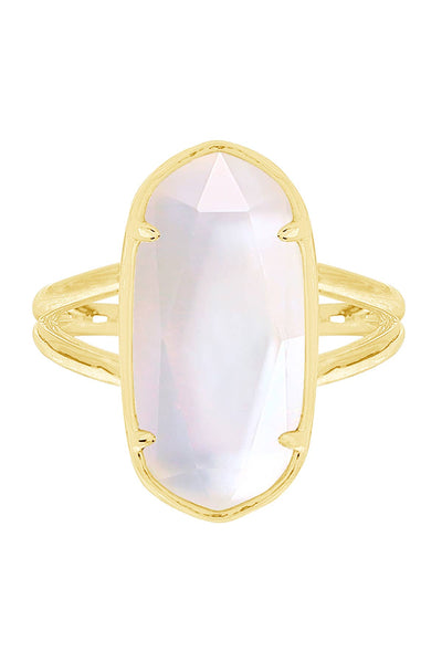 Mother Of Pearl Quartz Casey Ring - GF