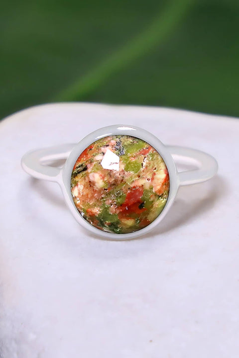 Unakite Round Ring - SF