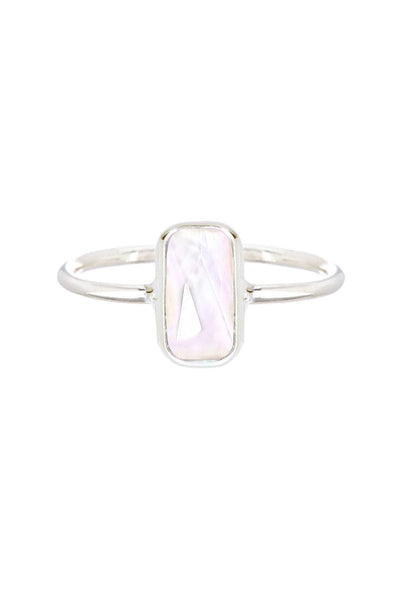Mother Of Pearl Rectangle Petite Ring - SF