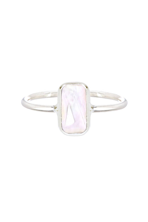 Mother Of Pearl Rectangle Petite Ring - SF