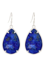 Lapis Fancy Cut Drop Earrings - SF