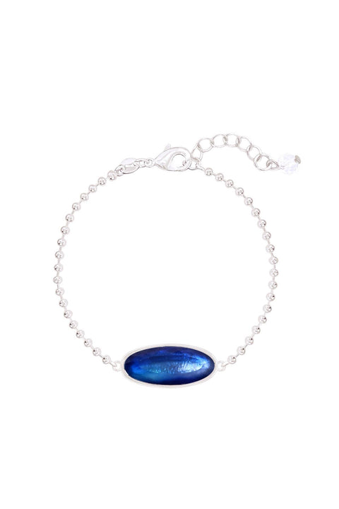 Labradorite Doublet Beaded Charm Bracelet - SF