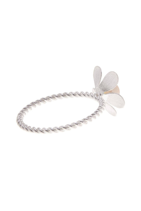Freshwater Pearl & Handmade Flower Ring - SF