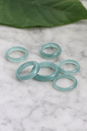 Ice Blue Natural Jade Ring
