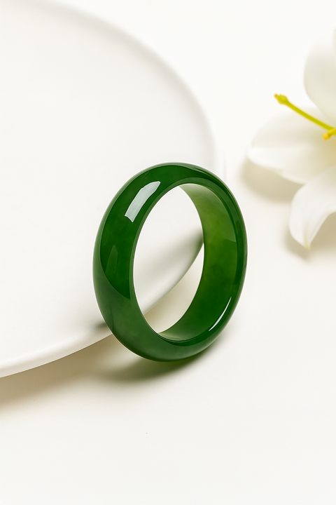 Premium Natural Hetian Jade Ring