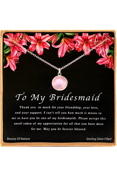 'To My Bridesmaid' Boxed Charm Necklace - SF