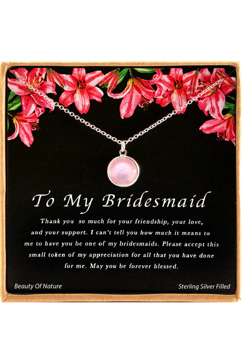 'To My Bridesmaid' Boxed Charm Necklace - SF