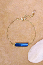 Labradorite Doublet Bar Bracelet - GF