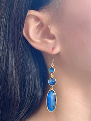 Labradorite Doublet Statement Earrings - GF