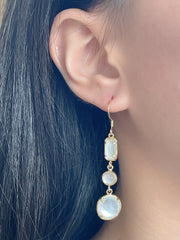 Mother Of Pearl Drop Earrings - GF