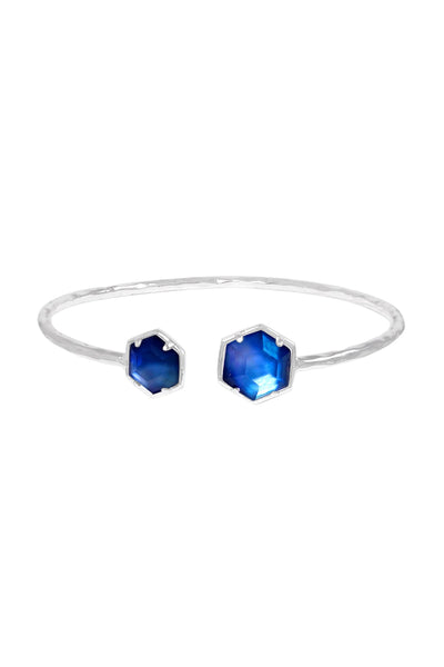 Labradorite Doublet Octagon Cuff Bracelet - SF