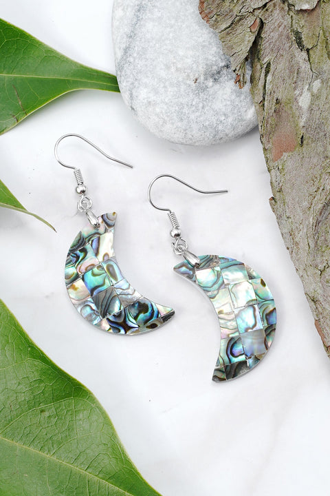 Abalone Shell Moon Earrings - SF