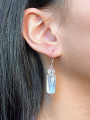 Mother Of Pearl Quartz Drop Earrings - SF