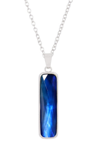Labradorite Doublet Rectangle Necklace - SF