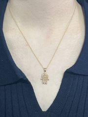 Hamsa Pendant Necklace - GF
