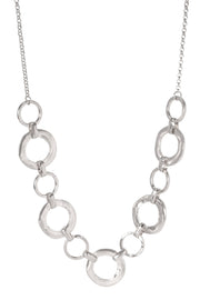 Timeless Circle Link Statement Necklace - SP