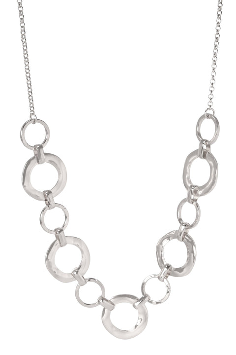Timeless Circle Link Statement Necklace - SP