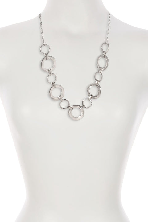 Timeless Circle Link Statement Necklace - SP