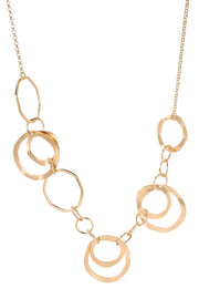 14k Gold Orbit Lines Statement Necklace - GP