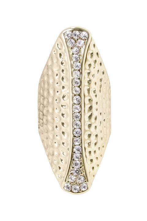 Cubic Zirconia Heavy Metal Statement Ring - GF