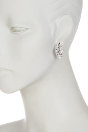 Floral Filigree Lever Back Hoop Earrings - SF