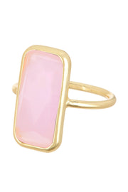 Rose Crystal Rectangle Ring - GF