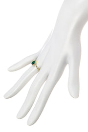 Emerald Cubic Zirconia Pear Shaped Ring - GF