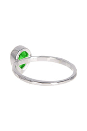 Emerald Cubic Zirconia Pear Shaped Ring - SF
