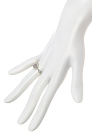 White CZ Cubic Zirconia Pear Shaped Ring - SF