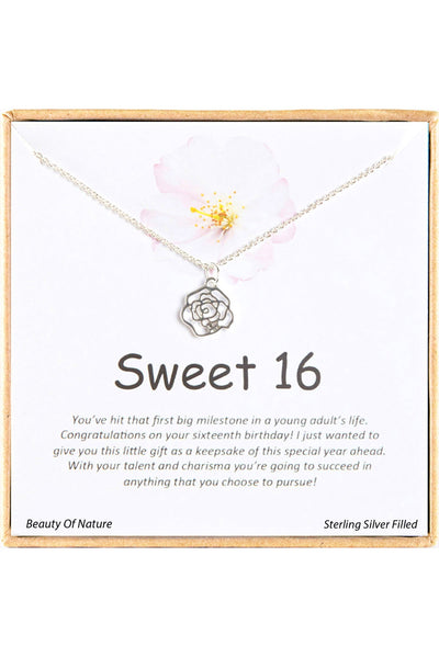 'Sweet 16' Boxed Charm Necklace - SF