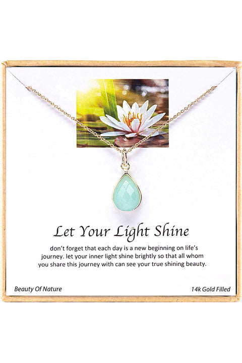 'Let Your Light Shine' Boxed Charm Necklace - GF