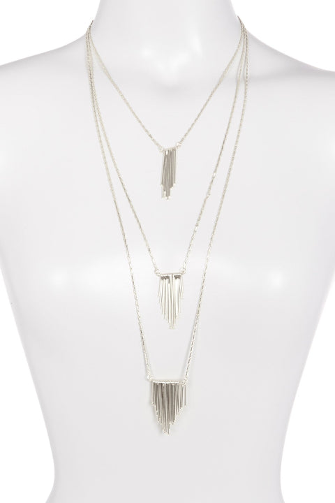 Three Layered Tassel Necklace - SF