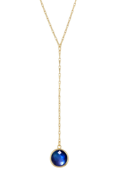 Labradorite Doublet Y Necklace - GF