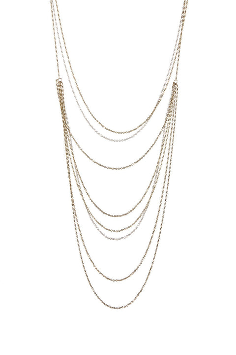 Multi Strand Drape Necklace - SF/GF
