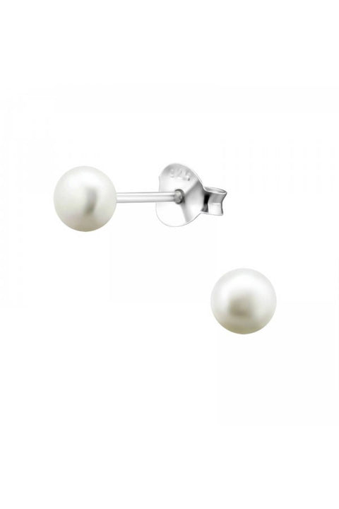 Fresh Water Pearl 4mm Ear Studs - SS