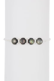 Black Mother Of Pearl Doublet Bracelet - SF