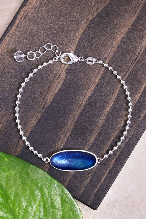 Labradorite Doublet Beaded Charm Bracelet - SF