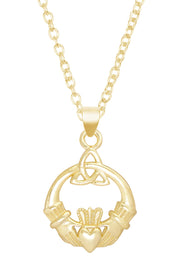 Irish Claddagh Pendant Necklace - GF