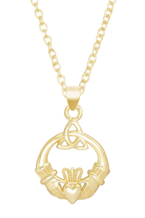 Irish Claddagh Pendant Necklace - GF