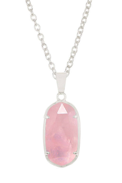 Rose Quartz Casey Pendant Necklace - SF