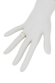 Freshwater Pearl & Handmade Flower Ring - SF