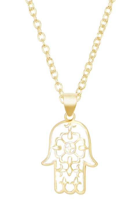Hamsa Pendant Necklace - GF