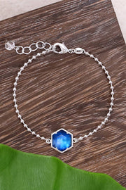 Labradorite Doublet Beaded Charm Bracelet - SF