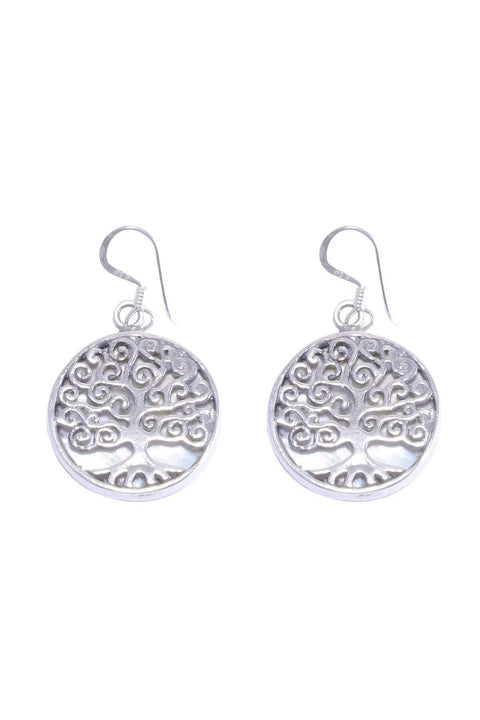 Mother Of Pearl Tree Drop Earrings - SF